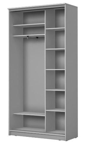 Шкаф 2-х дверный ХИТ 22-4-12-66 Диагональный полосы №22-23, Дуб Крафт белый в Сарапуле - изображение 1