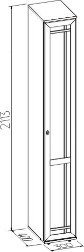 Распашной шкаф Sherlock 73 + Фасад правый, Дуб Сонома в Сарапуле - изображение 3