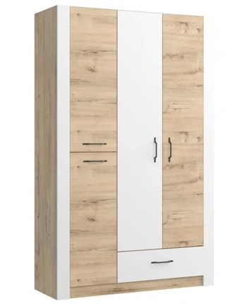 Шкаф гардеробный Ева 5 М2 дуб ирландский/белый матовый в Сарапуле - изображение