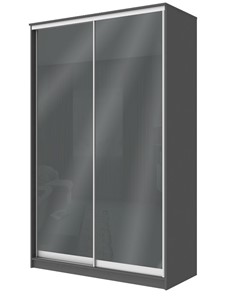 Шкаф-купе 2-х створчатый Хит-22-4-12/2-22 с цветным стеклом, темно-серый 073, Графит в Сарапуле