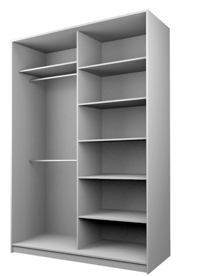 Шкаф 2-х створчатый MAX МШ-25-6-18-22, Профиль Белый/Цвет Венге/Oracal Белый в Сарапуле - изображение 1