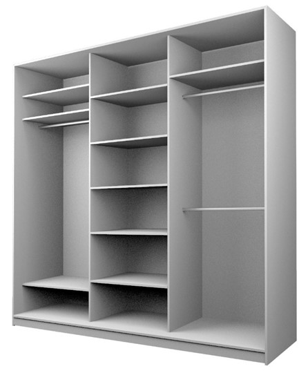 Шкаф 3-х створчатый MAX МШ-23-6-27-151, Профиль Черный/Цвет Дуб млечный в Сарапуле - изображение 1