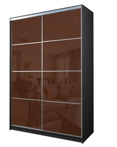 Шкаф 2-х дверный MAX МШ-25-6-18-22, Профиль Серебро/Цвет Графит/Oracal Шоколад в Сарапуле
