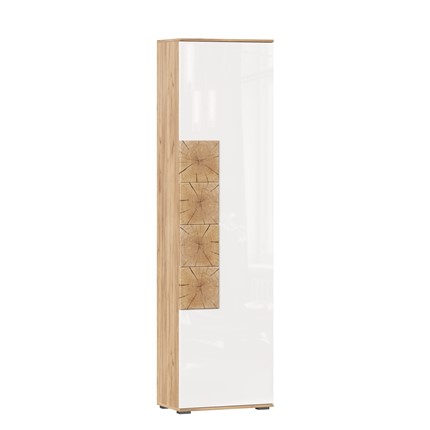 Шкаф одностворчатый Фиджи, 659300, белый/дуб золотой в Глазове - изображение