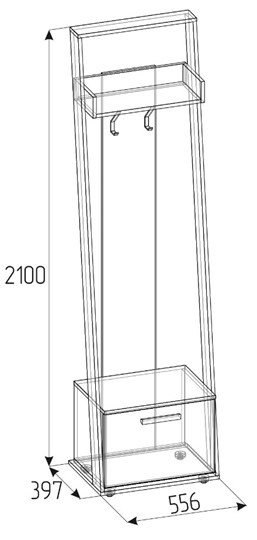 Эскиз вешалки в прихожую