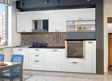 Кухонный гарнитур Квадро 2700, цвет Белая лиственница в Ижевске