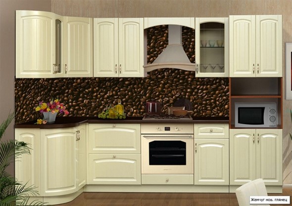 Угловая кухня Кантри 1330х2800 в Сарапуле - изображение