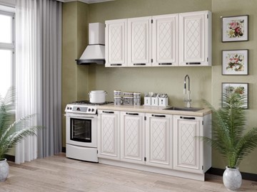 Кухонный гарнитур Марина 2200(Белый/Алебастр) в Сарапуле