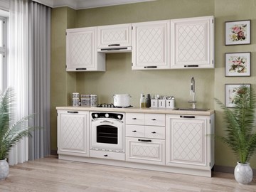 Кухонный гарнитур Марина 2400(Белый/Алебастр) в Сарапуле