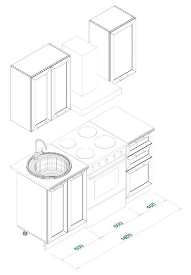 Гарнитур кухонный МК РИВЬЕРА Комплект №1 1,0м ПВХ Белый в Сарапуле - изображение 5