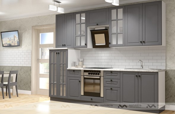 Кухонный гарнитур Верона 2800, цвет Графит в Сарапуле - изображение
