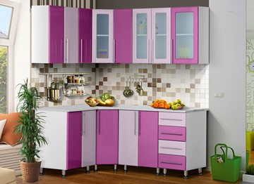 Угловая кухня Мыло 224 1800х1400, цвет Виолетта/Сирень в Сарапуле