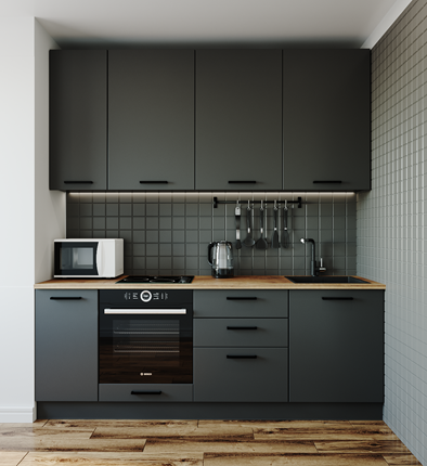 Модульный кухонный гарнитур Антрацит-2200 в Сарапуле - изображение