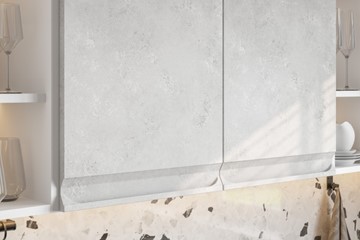 Угловой модульный гарнитур Вельвет, бетон графит/бетон снежный в Сарапуле - предосмотр 4