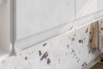 Угловой модульный гарнитур Вельвет, бетон графит/бетон снежный в Сарапуле - предосмотр 5