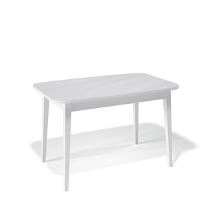 Кухонный стол раскладной Kenner 1200M (Белый/Стекло белое сатин) в Сарапуле
