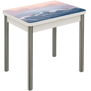 Раздвижной стол Бари хром №6 (Exclusive h181/белый) в Сарапуле