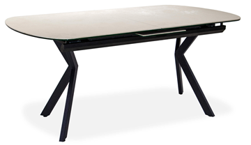 Керамический обеденный стол Шамони 1CX 140х85 (Oxide Avorio/Графит) в Глазове
