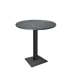 Круглый стол на кухню SHT-TU5-BS1/H110 / SHT-TT 90 МДФ (каменный уголь/черный) в Глазове