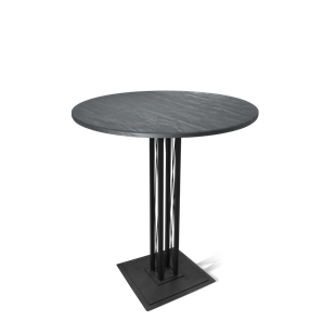 Круглый обеденный стол SHT-TU6-BS1/H110 / SHT-TT 90 МДФ (каменный уголь/черный) в Глазове