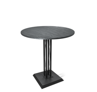 Маленький обеденный стол SHT-TU6-BS2/H110 / SHT-TT 90 МДФ (каменный уголь/черный) в Глазове