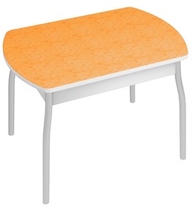 Кухонный стол Орфей-6, Оранжевые цветы в Сарапуле