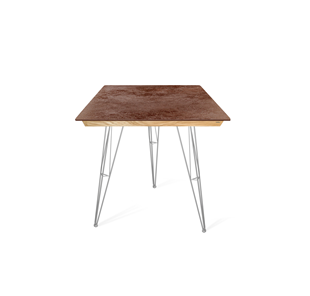 Керамический кухонный стол SHT-TU10 (3 шт.)/ТT8 60/60 (хром лак/прозрачный лак/коричневая сепия) в Сарапуле