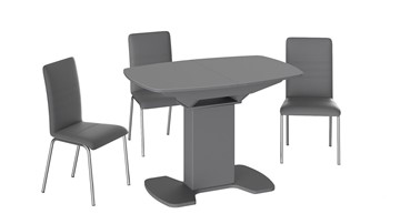 Раздвижной стол Портофино (СМ(ТД)-105.01.11(1)), цвет Серое/Стекло серое матовое LUX в Глазове - предосмотр 2