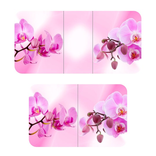 Кухонный раскладной стол ПГ-02СТФ белое/орхидея/крашенные фигурные в Сарапуле - изображение 2