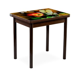Кухонный пристенный стол СПА-01 СТФ, венге/фотопечать дерево/опоры прямые коричневые в Глазове