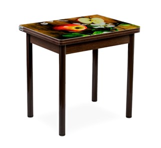 Кухонный пристенный стол СПА-02 СТФ, венге/фотопечать дерево/опоры коричневый в Глазове