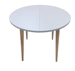 Кухонный раздвижной круглый стол Серый камень 90*90 см ЛДСП в Ижевске - предосмотр 2