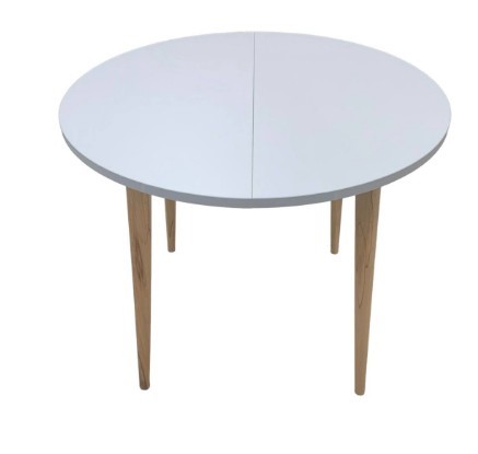 Кухонный раздвижной круглый стол Серый камень 90*90 см ЛДСП в Ижевске - изображение 2