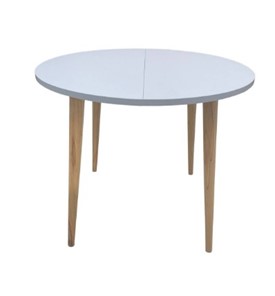 Кухонный раздвижной круглый стол Серый камень 90*90 см ЛДСП в Ижевске - предосмотр 3