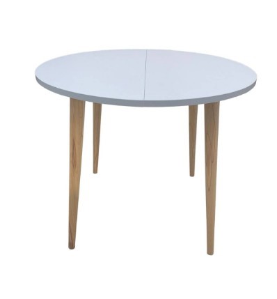 Кухонный раздвижной круглый стол Серый камень 90*90 см ЛДСП в Ижевске - изображение 3