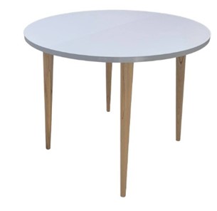 Кухонный раздвижной круглый стол Creo-line Серый камень 90*90 см ЛДСП в Ижевске