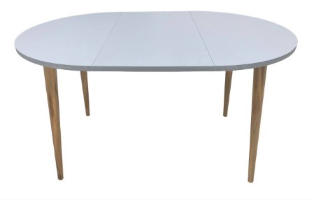 Кухонный раздвижной круглый стол Серый камень 90*90 см ЛДСП в Ижевске - изображение 9