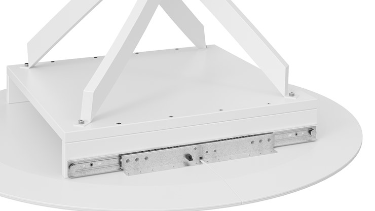 Стол раздвижной Бергамо Тип 1 (Белый муар/Стекло матовое белый мрамор) в Сарапуле - изображение 8