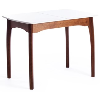 Кухонный стол раскладной Caterina, бук/мдф, 100+30x70x75, коричневый, белый арт.15856 в Глазове
