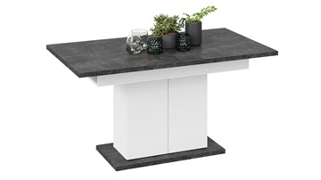 Кухонный стол раскладной Детройт тип 1 (Белый/Ателье темный) в Сарапуле