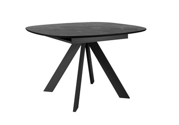 Керамический стол DikLine BK100 Керамика Черный мрамор/подстолье черное/опоры черные в Сарапуле