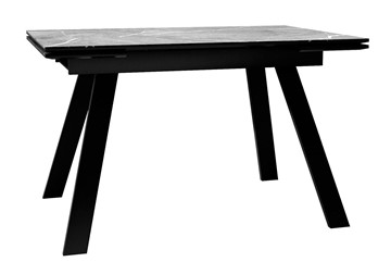 Керамический стол DikLine DKL140 Керамика Серый мрамор/опоры черные (2 уп.) в Сарапуле