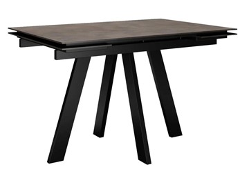 Кухонный раздвижной стол DikLine DM120 Хромикс бронза / опоры черные в Сарапуле