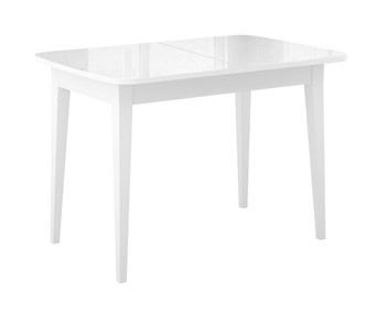 Раздвижной стол Dikline M120 Белый/стекло белое глянец/ножки MM белые в Ижевске