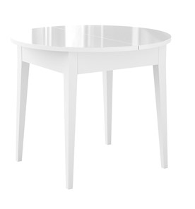 Раздвижной стол Dikline MR100 Белый/стекло белое глянец/ножки MM белые в Сарапуле