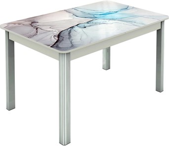 Обеденный раздвижной стол Гамбург исп.2 ноги метал. крашеные №23, Фотопечать (Текстура №58) в Глазове