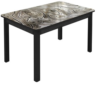 Кухонный стол раскладной Гамбург Мини, ноги метал. крашеные №23 (Exclusive h140/черный) в Сарапуле