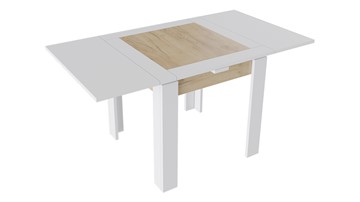 Кухонный раздвижной стол Хьюстон тип 3 (Белый/Дуб Крафт золотой) в Сарапуле - предосмотр 1