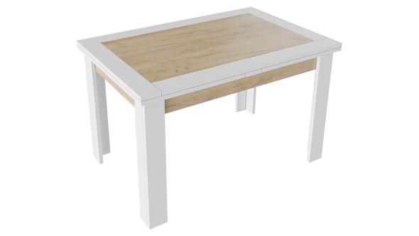 Кухонный стол раскладной Хьюстон тип 4 (Белый/Дуб Крафт золотой) в Глазове - изображение