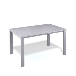 Обеденный раздвижной стол Kenner LL1200 серый/стекло серое глянец в Сарапуле